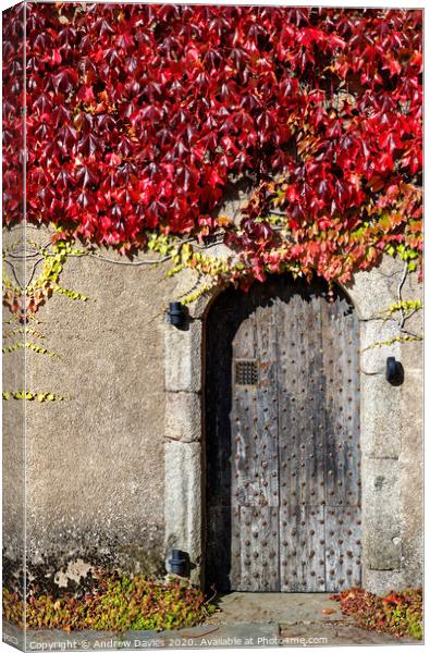 Autumn colours at Crathes Castle, Banchory, Aberde Canvas Print by Andrew Davies