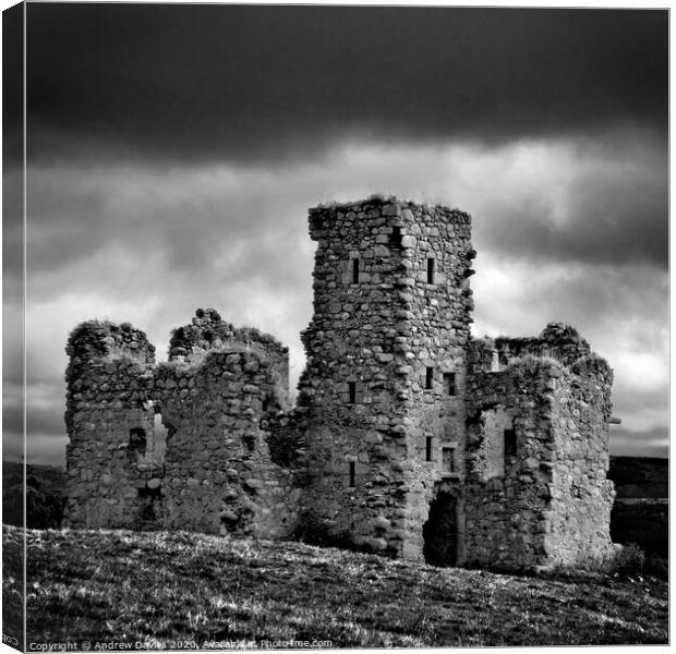 Cluny Chrichton Castle, Raemoir, Banchory, Aberdeenshire Canvas Print by Andrew Davies