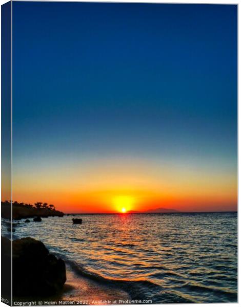 Red Sea Sunset Sharm el Sheikh Egypt 7 Canvas Print by Helkoryo Photography