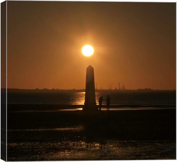 The Majestic Crowstone of Chalkwell Canvas Print by Peter Bolton