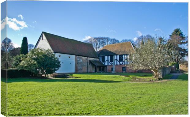 Prittlewell Priory and visitor centre, Southend on Sea, Essex, UK. Canvas Print by Peter Bolton
