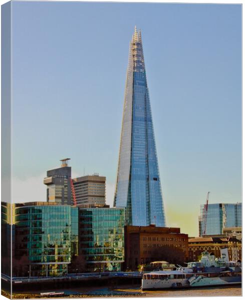 The Shard, London, UK. Canvas Print by Peter Bolton