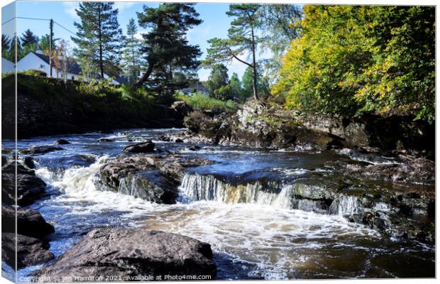 Falls of Dochart, Scotland Canvas Print by jim Hamilton