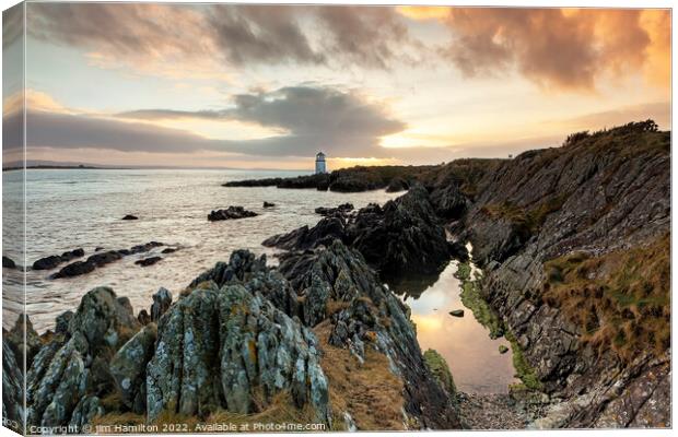 The Warren Lighthouse, Donegal, Ireland Canvas Print by jim Hamilton