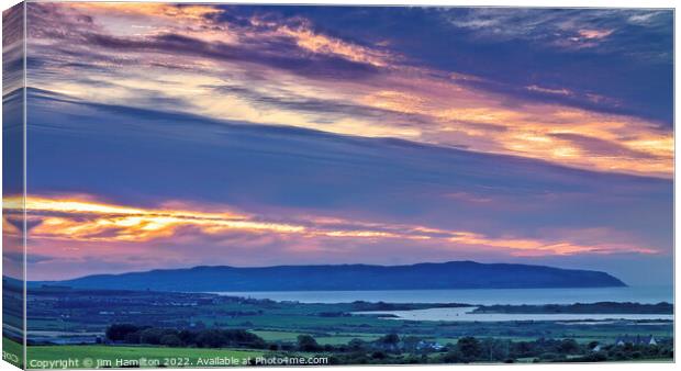 Lough Foyle Sunset Canvas Print by jim Hamilton