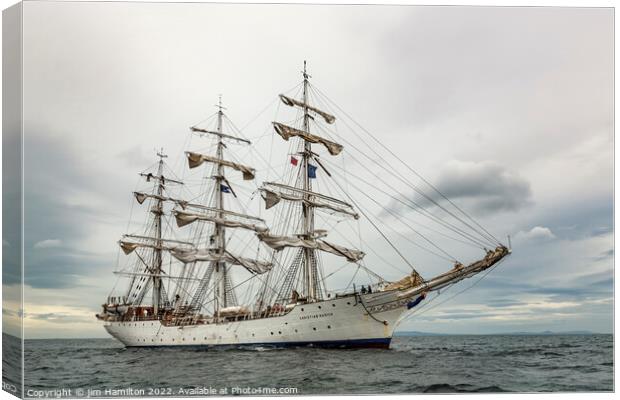 Tallship Christian Radich Canvas Print by jim Hamilton