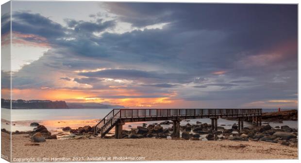 Captivating Ballycastle Sunset at Pans Rock Canvas Print by jim Hamilton