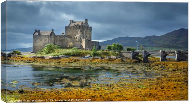 Eilean Donan castle Scotland Canvas Print by jim Hamilton
