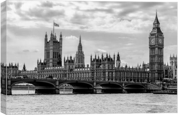 Houses of Parliament,Westminster,London UK Canvas Print by jim Hamilton