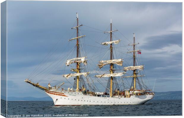 Tallship Sorlandet Canvas Print by jim Hamilton