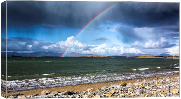 A rainbow in Mayo Canvas Print by jim Hamilton
