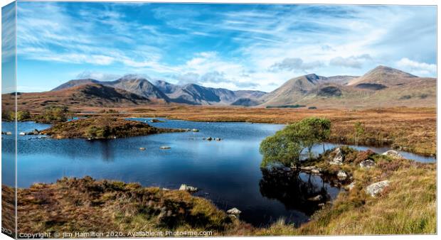 Majestic Scottish Highlands Landscape Canvas Print by jim Hamilton