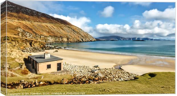 Keem beach, Achill Island Canvas Print by jim Hamilton