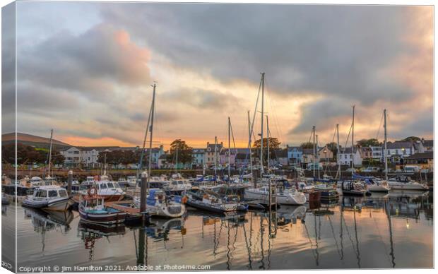 Ballycastle Marina Canvas Print by jim Hamilton