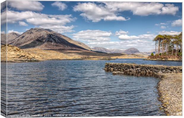 Derryclare lough, and the Twelve Ben's Connemarqa, Ireland Canvas Print by jim Hamilton