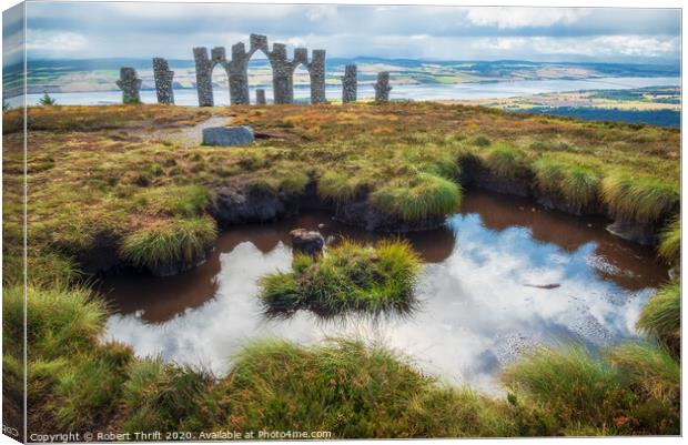 Fyrish Monument and Cromarty Firth Canvas Print by Robert Thrift