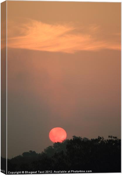Sun Rise Canvas Print by Bhagwat Tavri