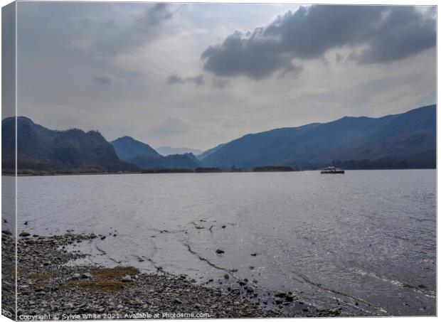 Derwentwater steamer Canvas Print by Sylvia White