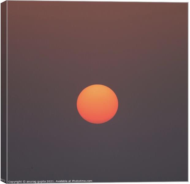 Sunset Canvas Print by anurag gupta