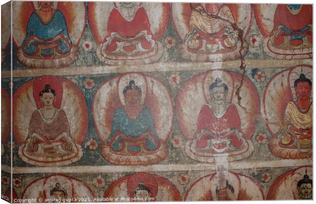Buddha paintings Canvas Print by anurag gupta