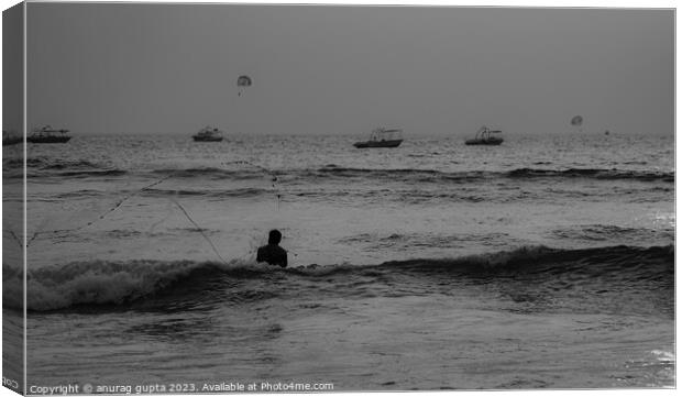 fisherman's net Canvas Print by anurag gupta