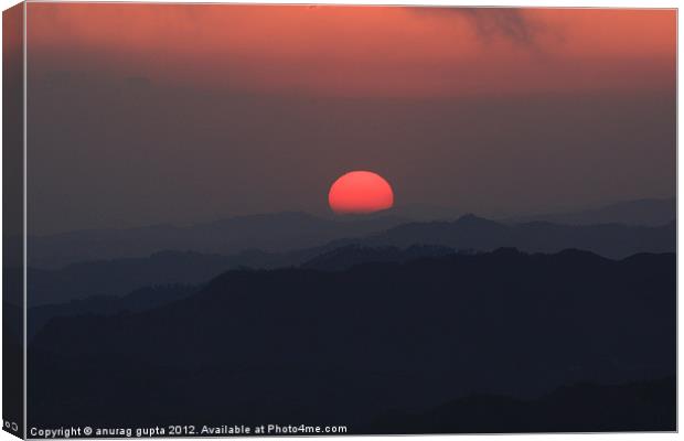 glorious sunset Canvas Print by anurag gupta