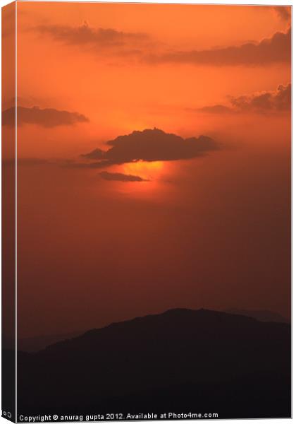 fire in the sky Canvas Print by anurag gupta