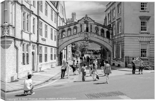The Enchanting Bridge of Sighs in Oxford Canvas Print by Peter Thomas