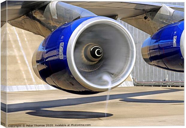The Mighty Vortex of RB211 524G Canvas Print by Peter Thomas