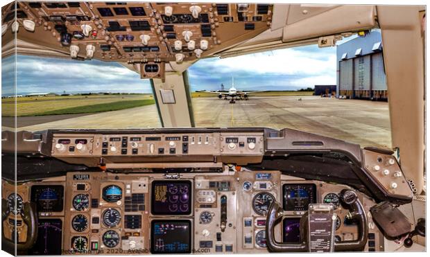 Majestic Views from the Flightdeck Canvas Print by Peter Thomas