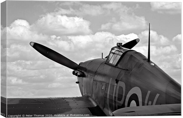 Hawker Hurricane Canvas Print by Peter Thomas