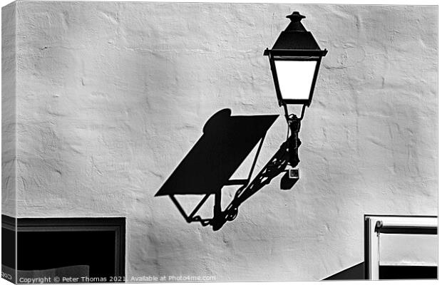 Street lamp apstract Canvas Print by Peter Thomas