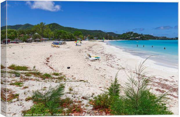 Serene Caribbean Escape Canvas Print by Peter Thomas