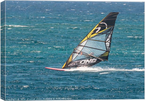 Riding the Wind Waves Canvas Print by Peter Thomas