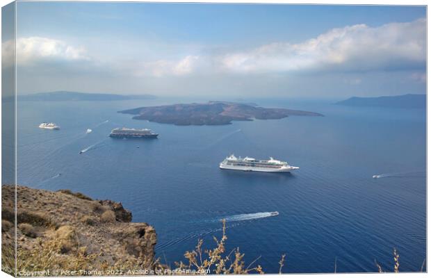 Aweinspiring Greek Island Cruise Canvas Print by Peter Thomas