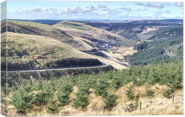 Majestic Views of Afan Valley Canvas Print by Peter Thomas