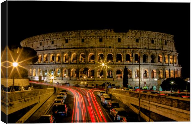 Colosseum at night Canvas Print by Craig Burley