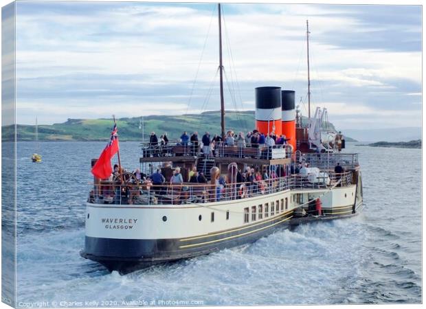 The "Waverley" Heads for The Isle of Arran Canvas Print by Charles Kelly