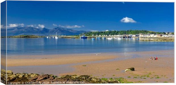 Kames Bay Sands, Millport Canvas Print by Charles Kelly