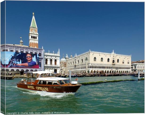 Venice, Doge's Palace and Basilica di San Marco Canvas Print by Charles Kelly