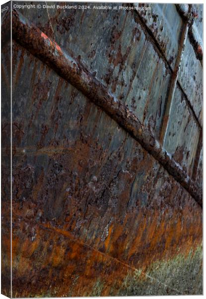 Rusty Hull Canvas Print by David Buckland