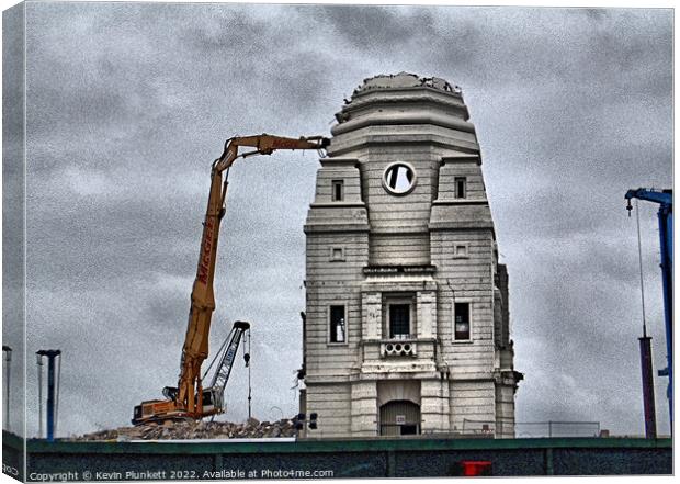 The Death of the Old Wembley Stadium Canvas Print by Kevin Plunkett