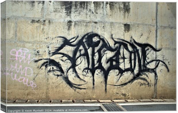 Graffiti Saigon Style Canvas Print by Kevin Plunkett