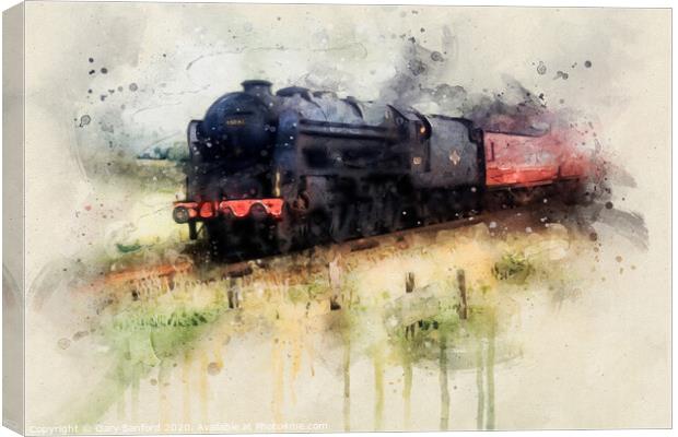 Steam Loco, Illustrious, (45532) on the Down Canvas Print by Gary Sanford