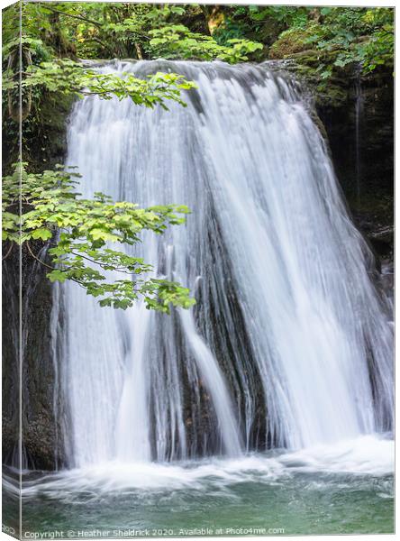 Janets Foss Waterfall from front Canvas Print by Heather Sheldrick
