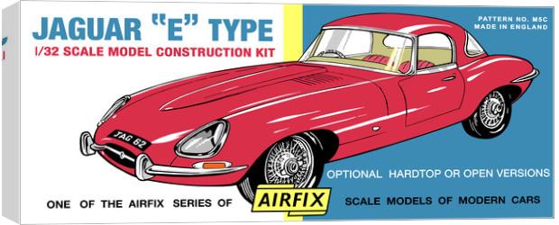 Airfix Jaguar E Type (licensed by Hornby) Canvas Print by Phillip Rhodes