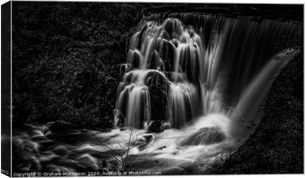 Black and white falls  Canvas Print by Graham Mathieson