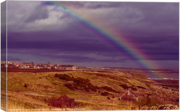 Rainbow Over Crail Canvas Print by Ken Hunter