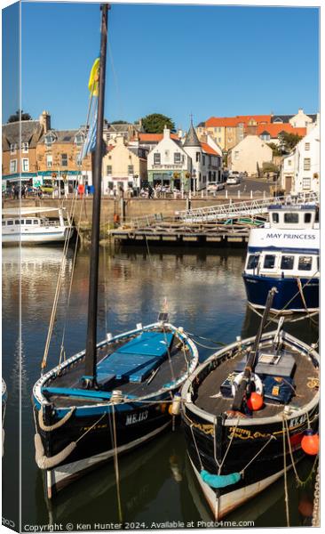 Traditional Herring Fishing Boats at Rest Canvas Print by Ken Hunter