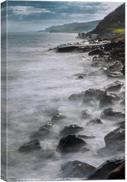 Cold Coastline Canvas Print by Ken Hunter